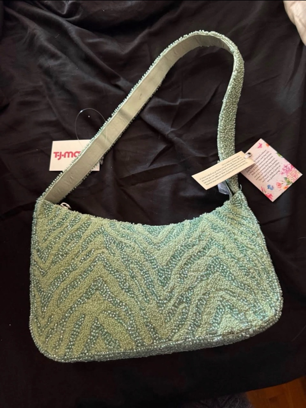 Beaded Mint Shoulder Bag - Women Bags